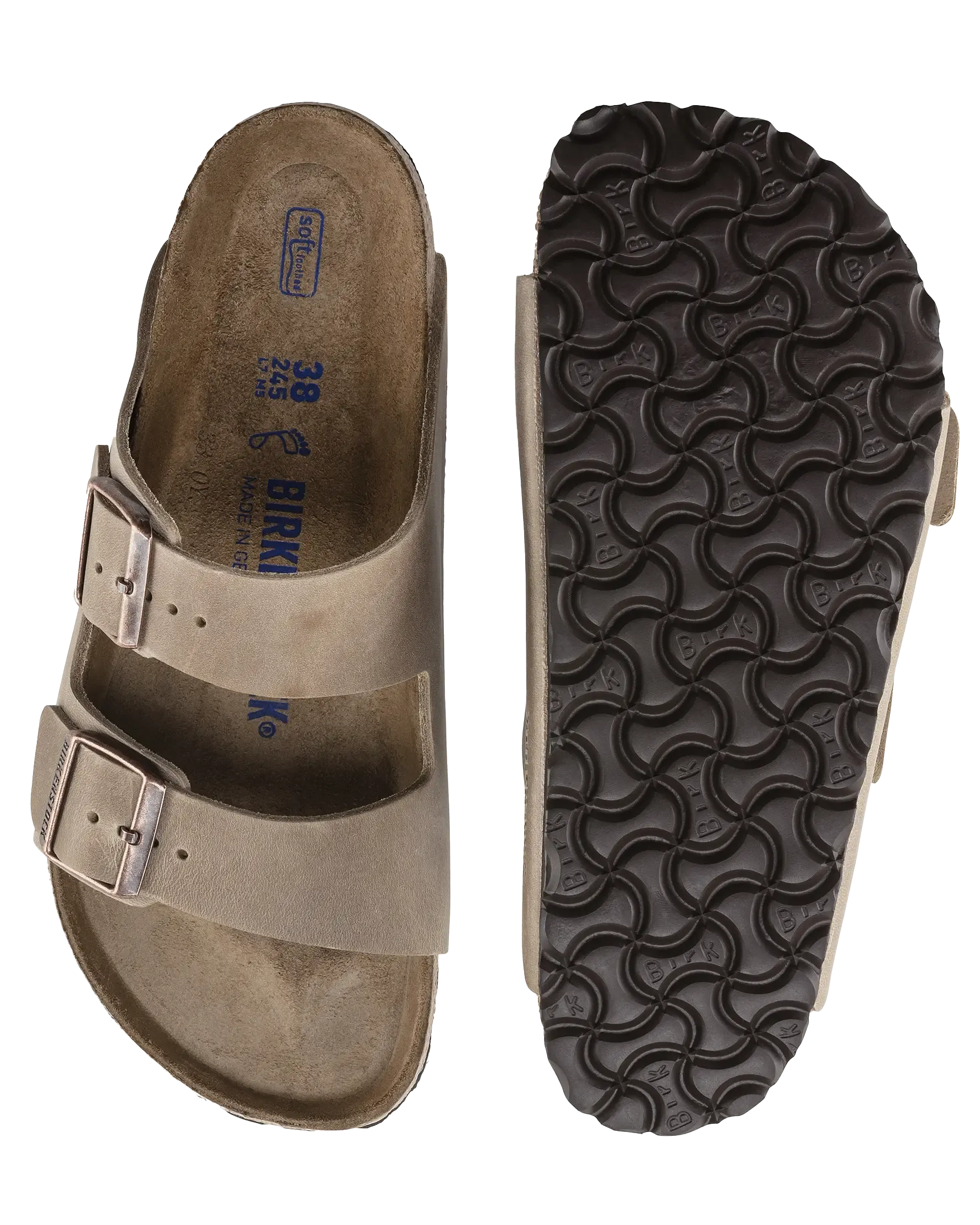 Arizona Oiled Leather Sandals in Tobacco Brown