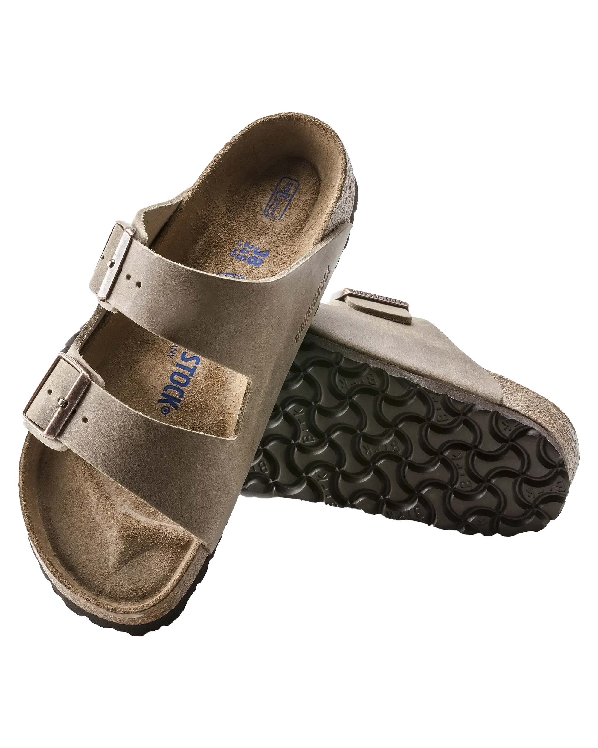 Arizona Oiled Leather Sandals in Tobacco Brown