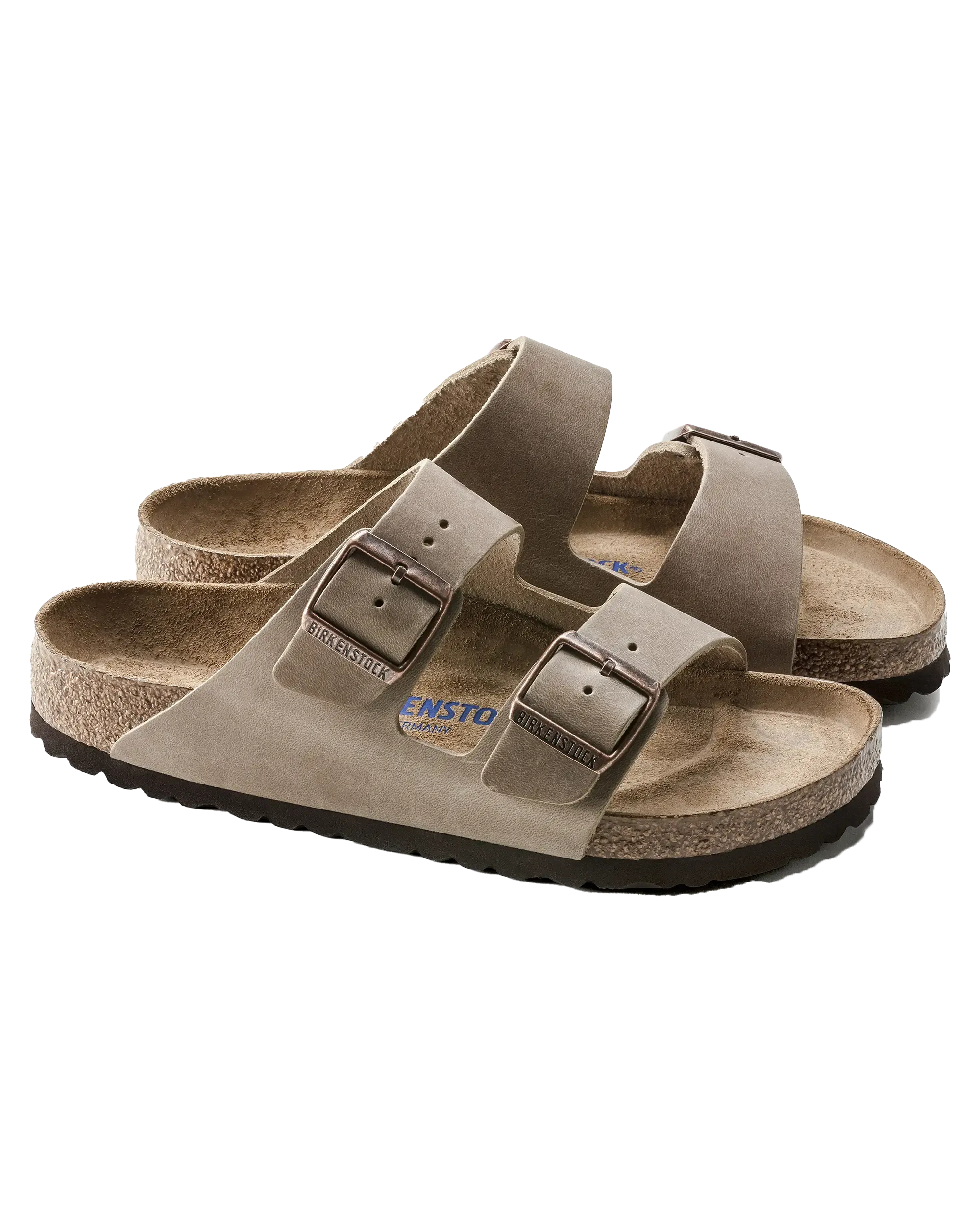 Arizona Oiled Leather Sandals in Tobacco Brown