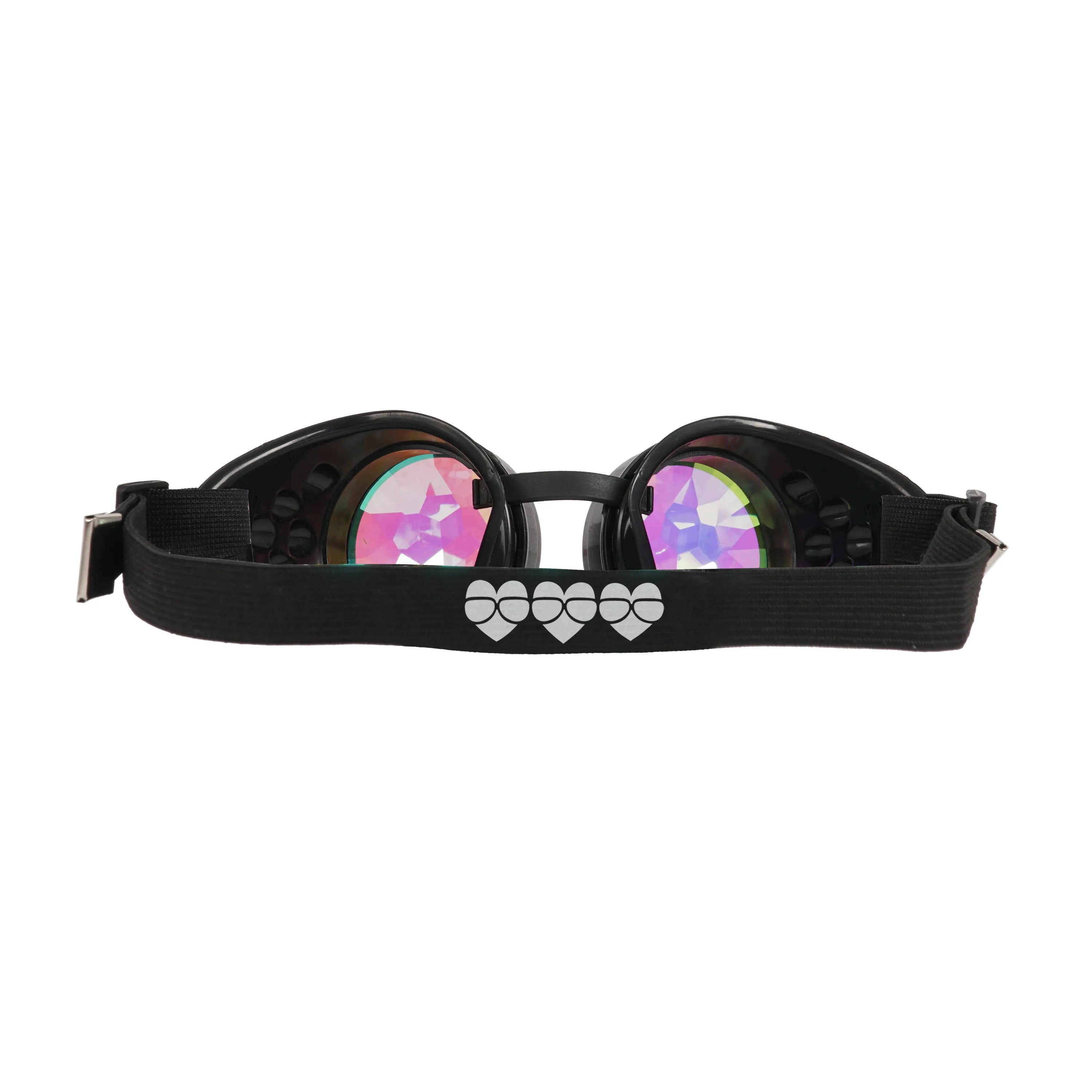 Black Kaleidoscope Round Goggles