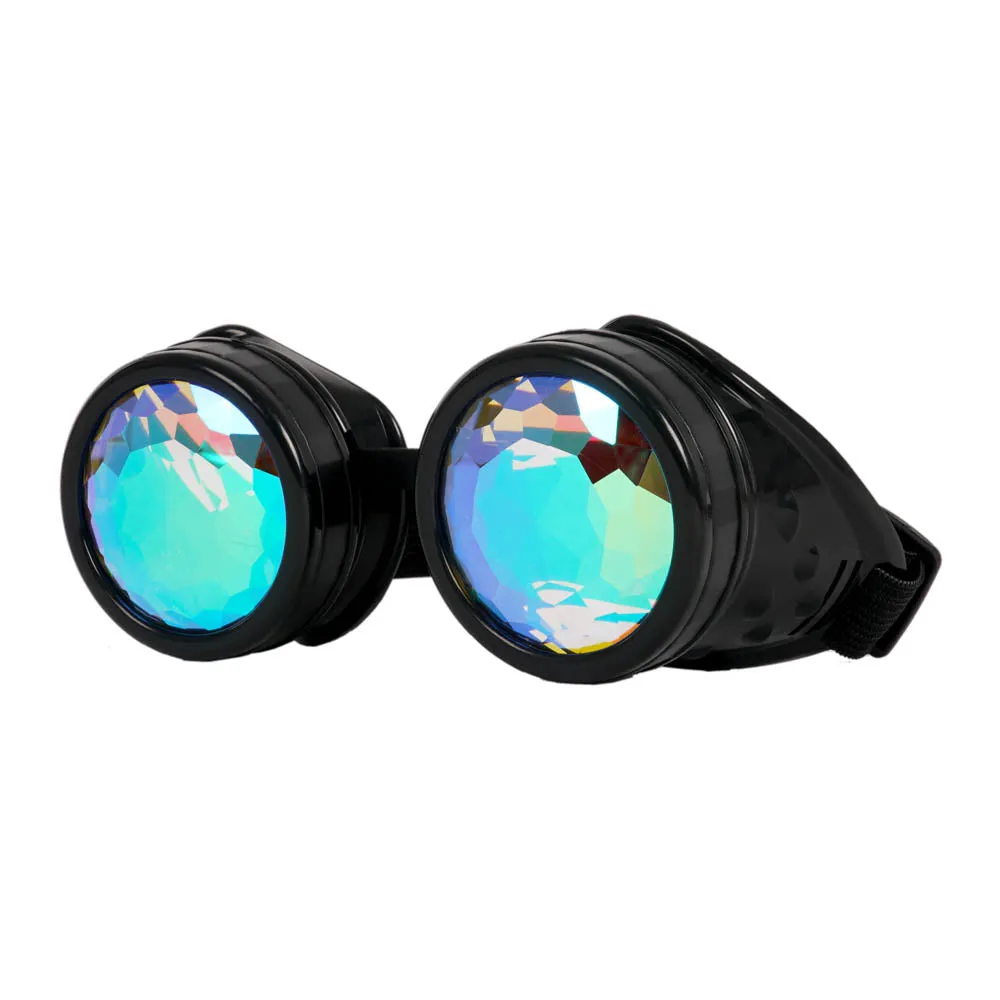 Black Kaleidoscope Round Goggles