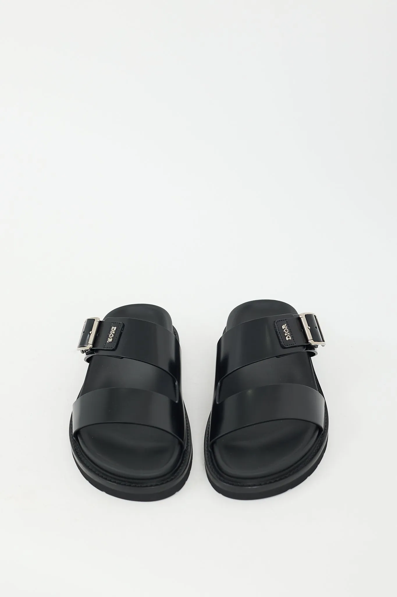 Black Leather Aqua Sandal