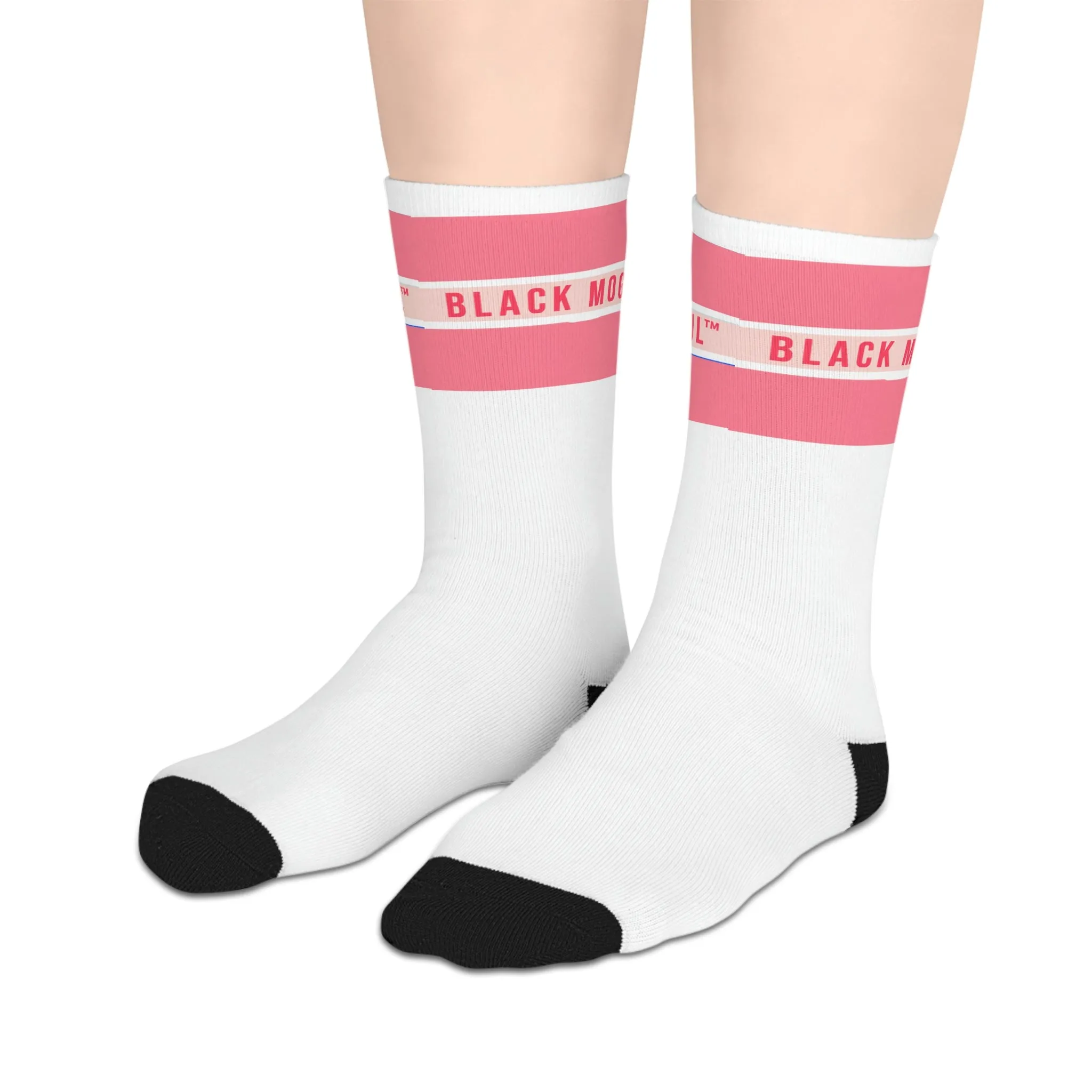 Black Mogul Coral Reef Stripe Mid-length Socks