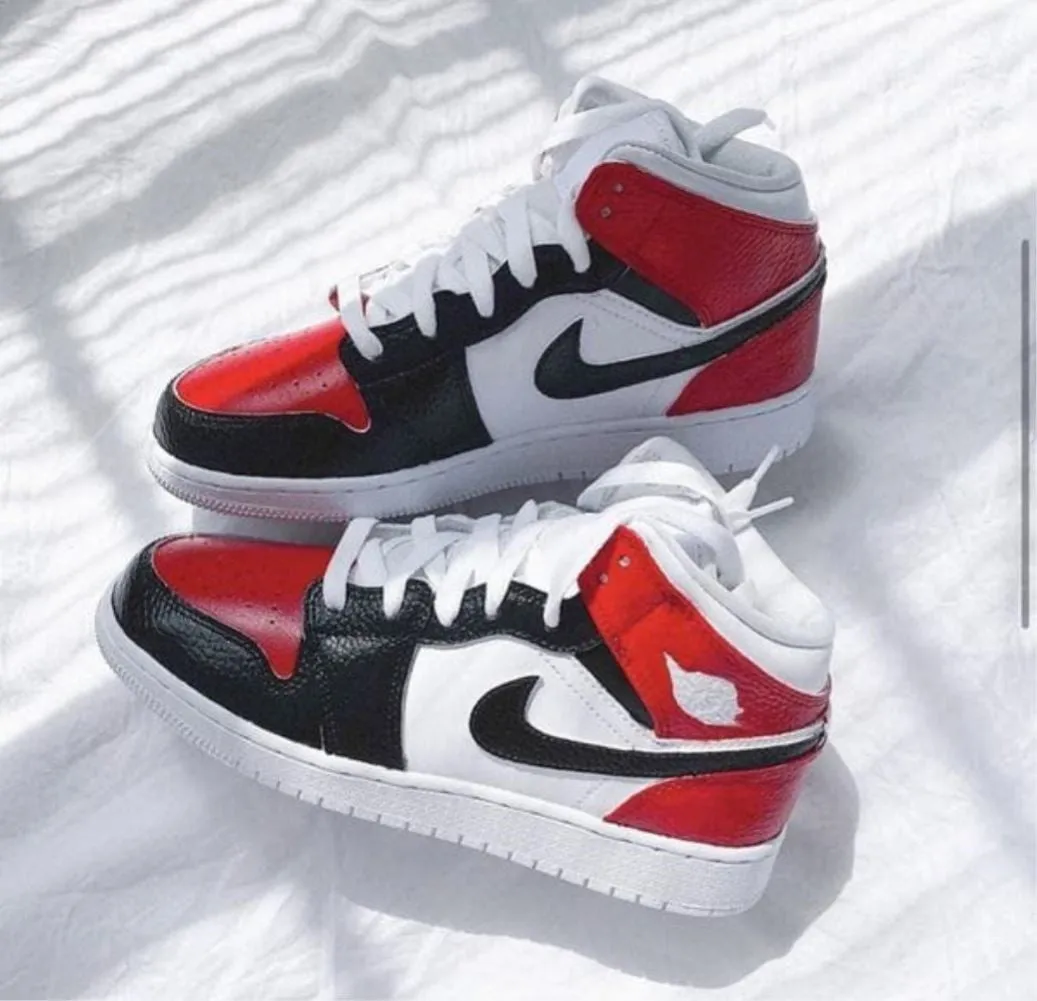 Black Red Custom Air Jordan 1
