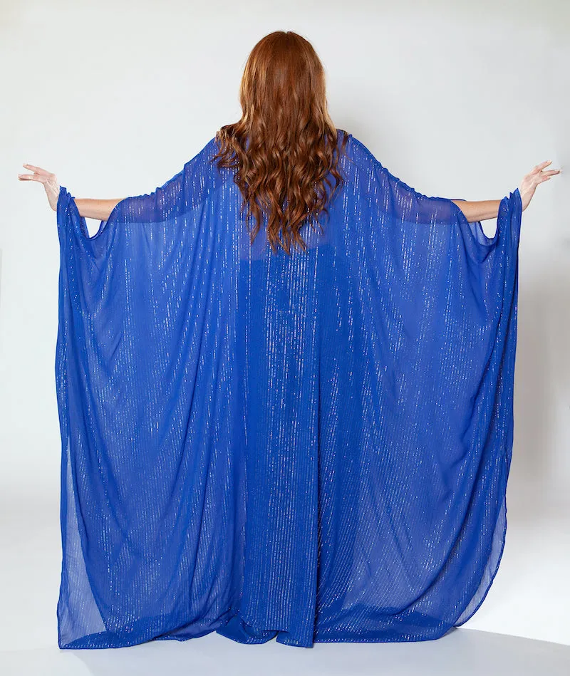 Blue Lurex Maeva Goddess kaftan