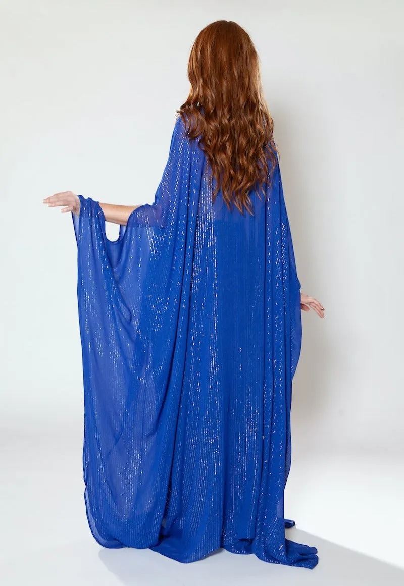 Blue Lurex Maeva Goddess kaftan