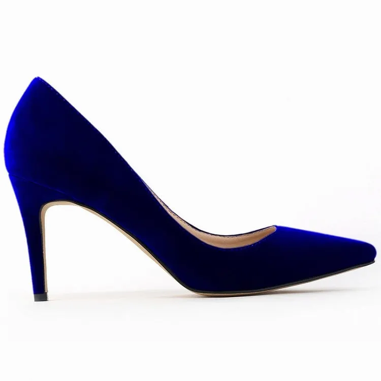 Blue / Red / Black / Purple Removable Bow Accents High Heels