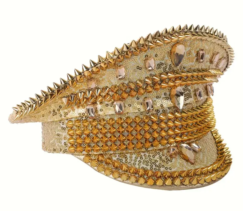 GlamRivet Festival Gold Hat