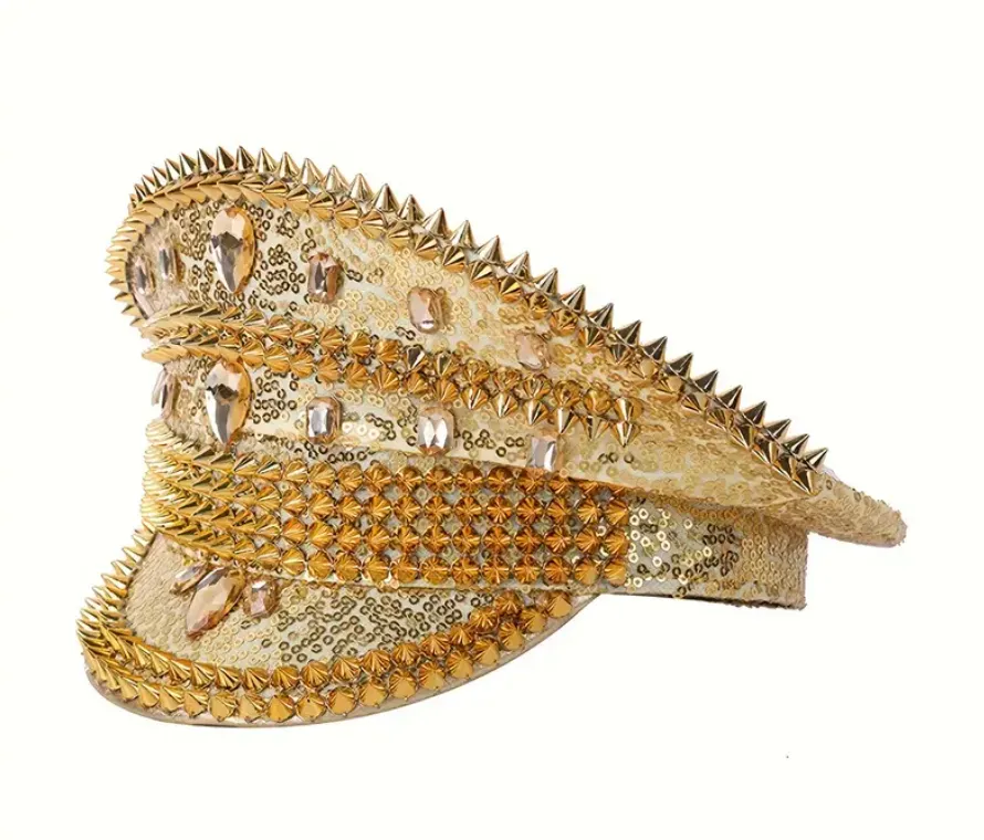 GlamRivet Festival Gold Hat