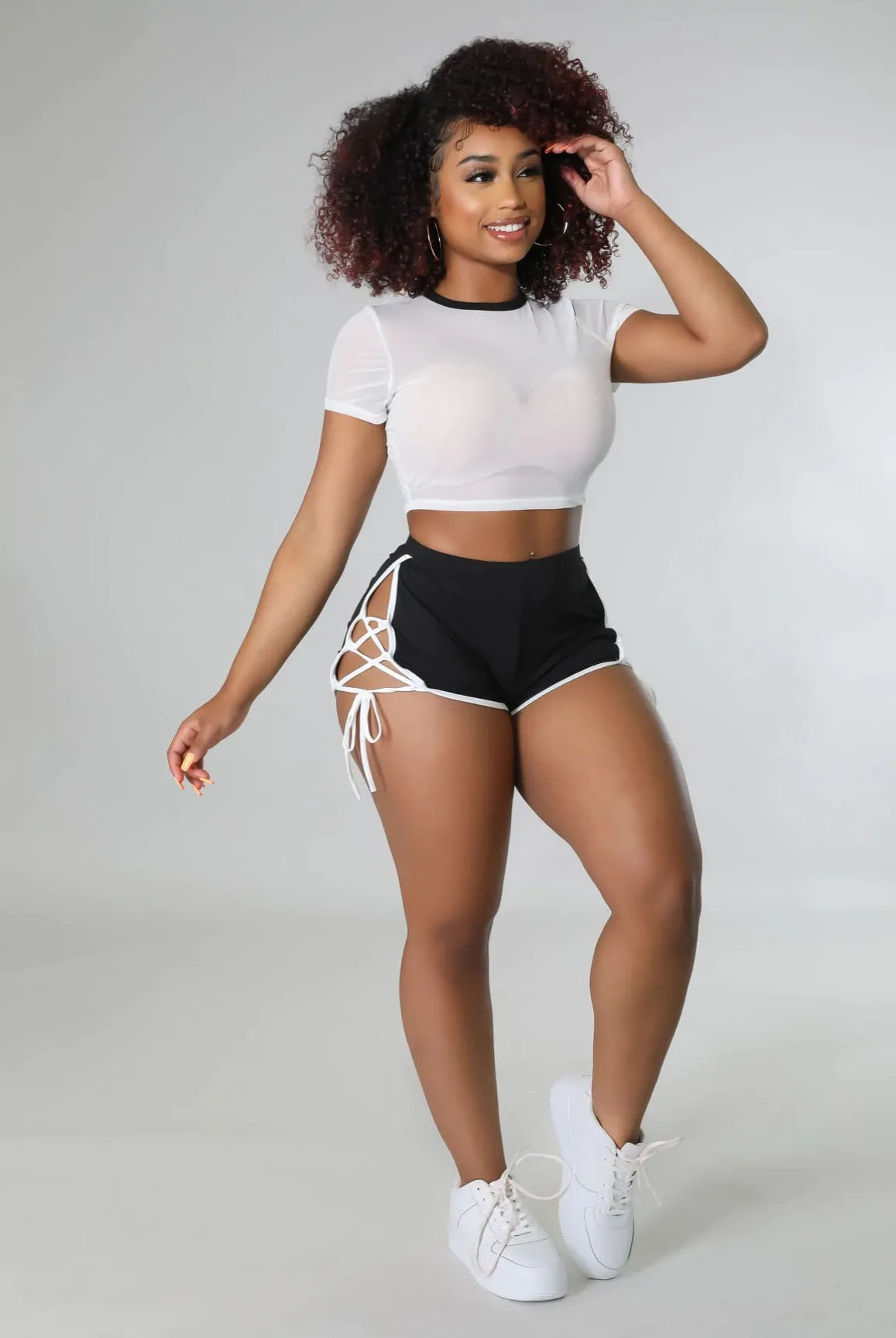 Hot Girl Summer Vibes......Side Tie Up Short Set