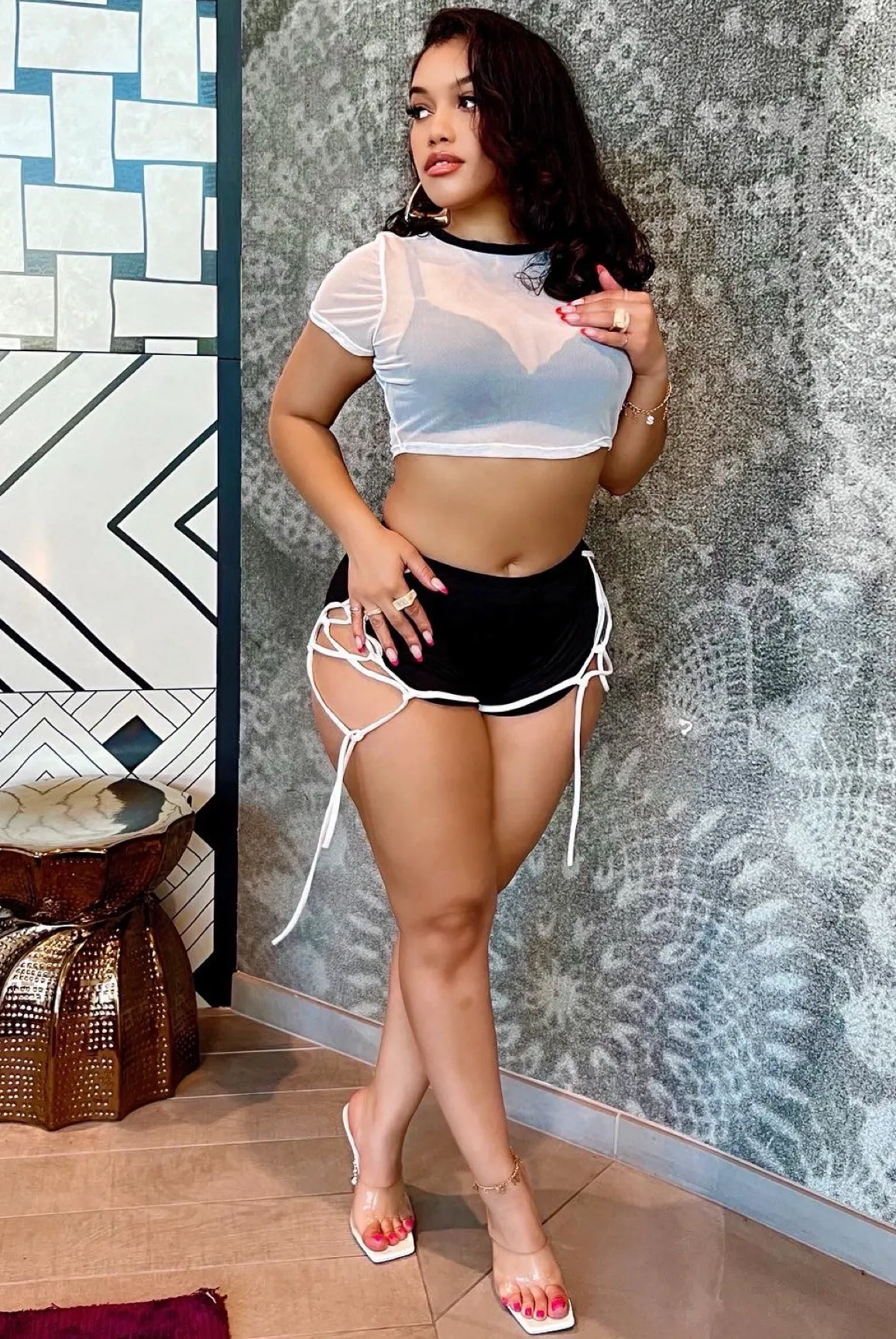 Hot Girl Summer Vibes......Side Tie Up Short Set