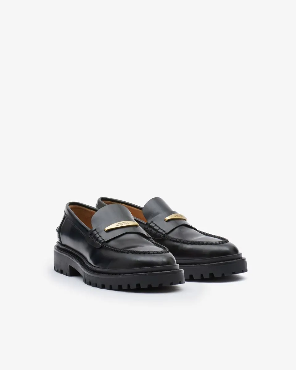 Isabel Marant Frezza Leather Loafers - Black
