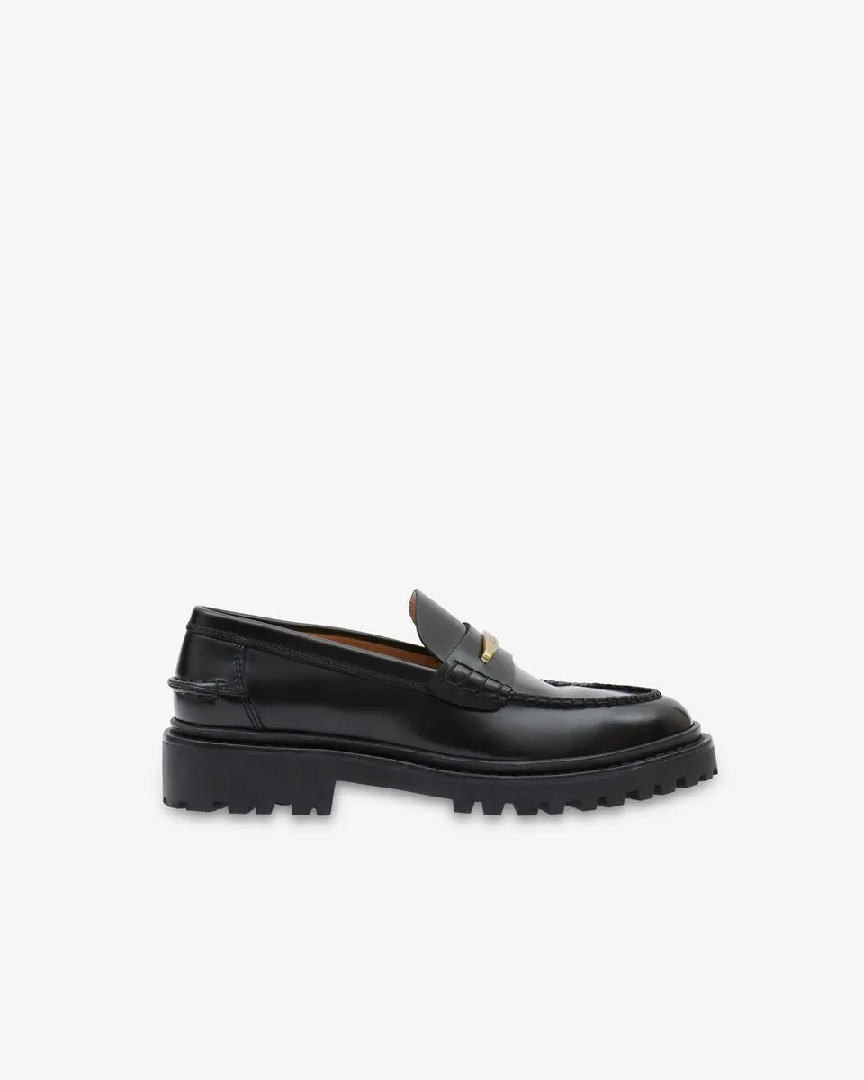 Isabel Marant Frezza Leather Loafers - Black