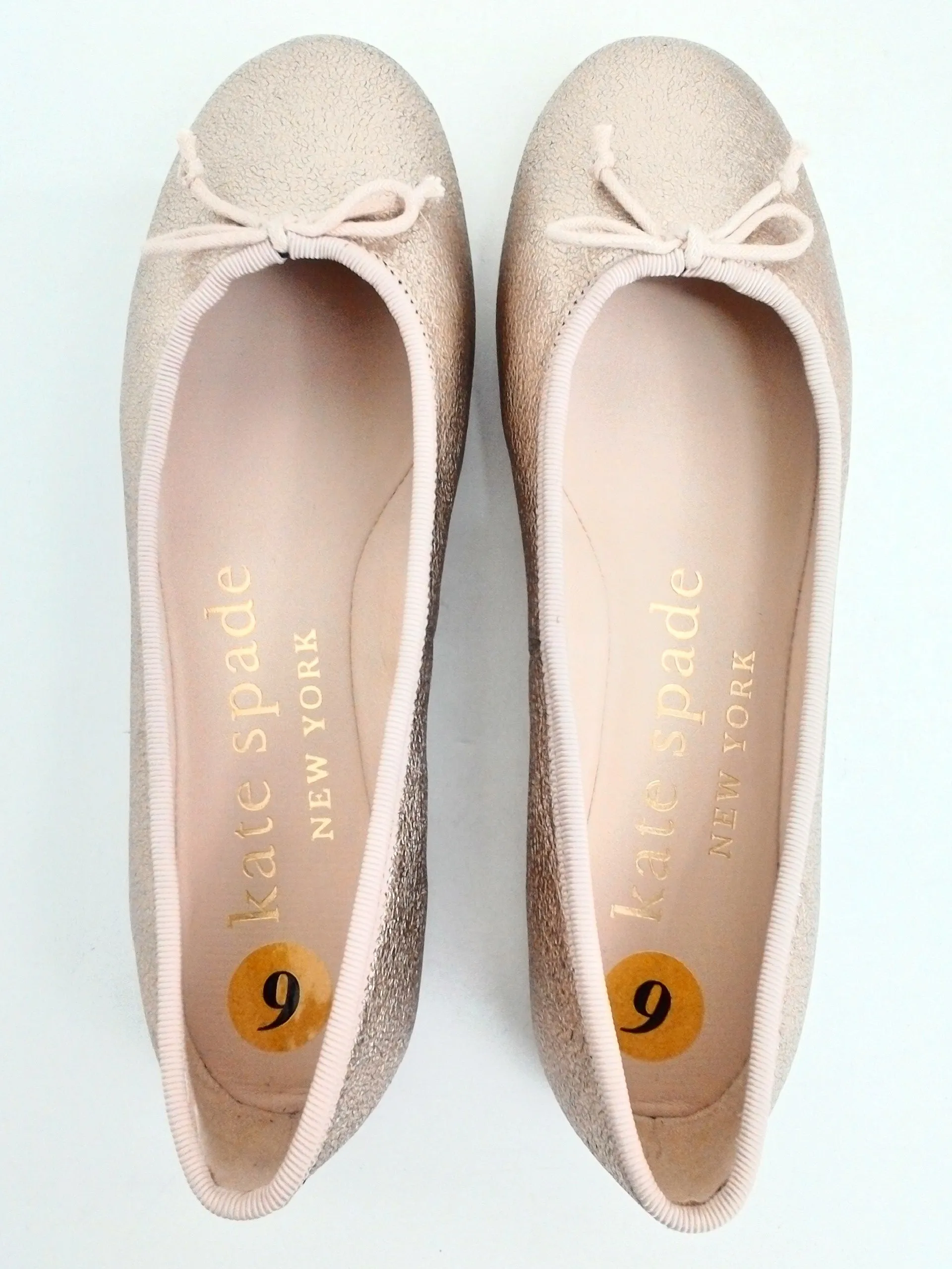 Kate Spade Women's Honey Metallic Rock Suede Flats Size 6 B
