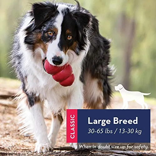 KONG Classic Natural Rubber Dog Toy - Chew, Chase & Fetch |  Large Dogs
