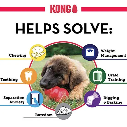 KONG Classic Natural Rubber Dog Toy - Chew, Chase & Fetch |  Large Dogs