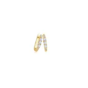 Minimal Diamond Hoops - Gelbgold