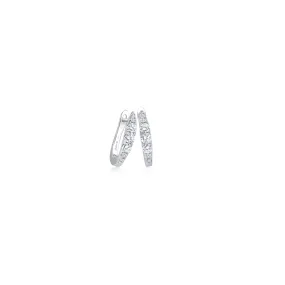 Minimal Diamond Hoops - Weißgold