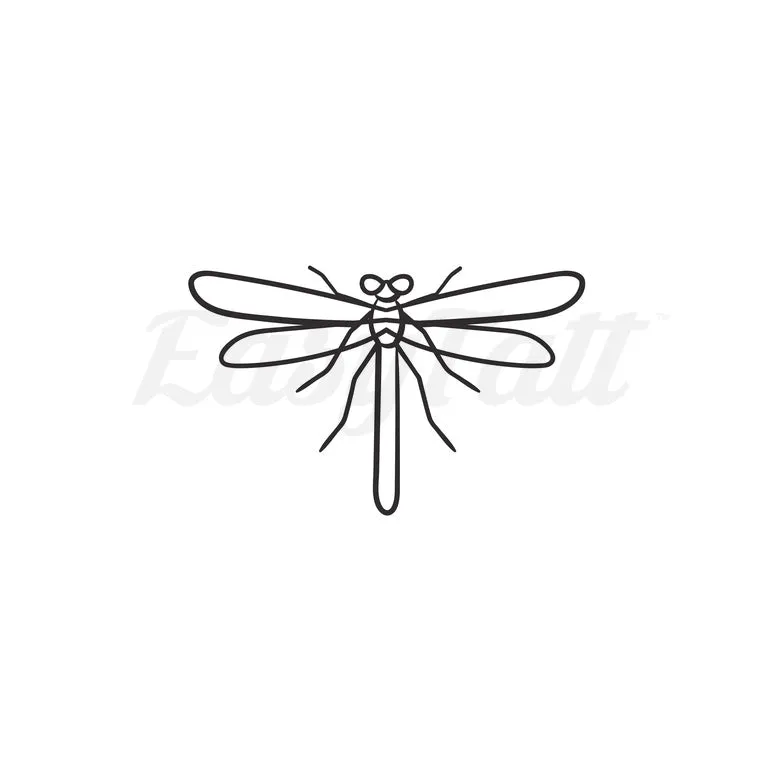 Minimal Dragonfly - Temporary Tattoo