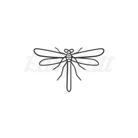 Minimal Dragonfly - Temporary Tattoo
