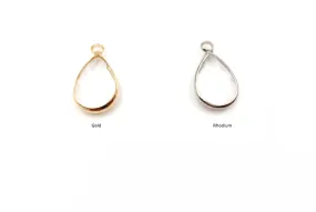 MP3594 Oval Bezel Crystal Charm/Pendant