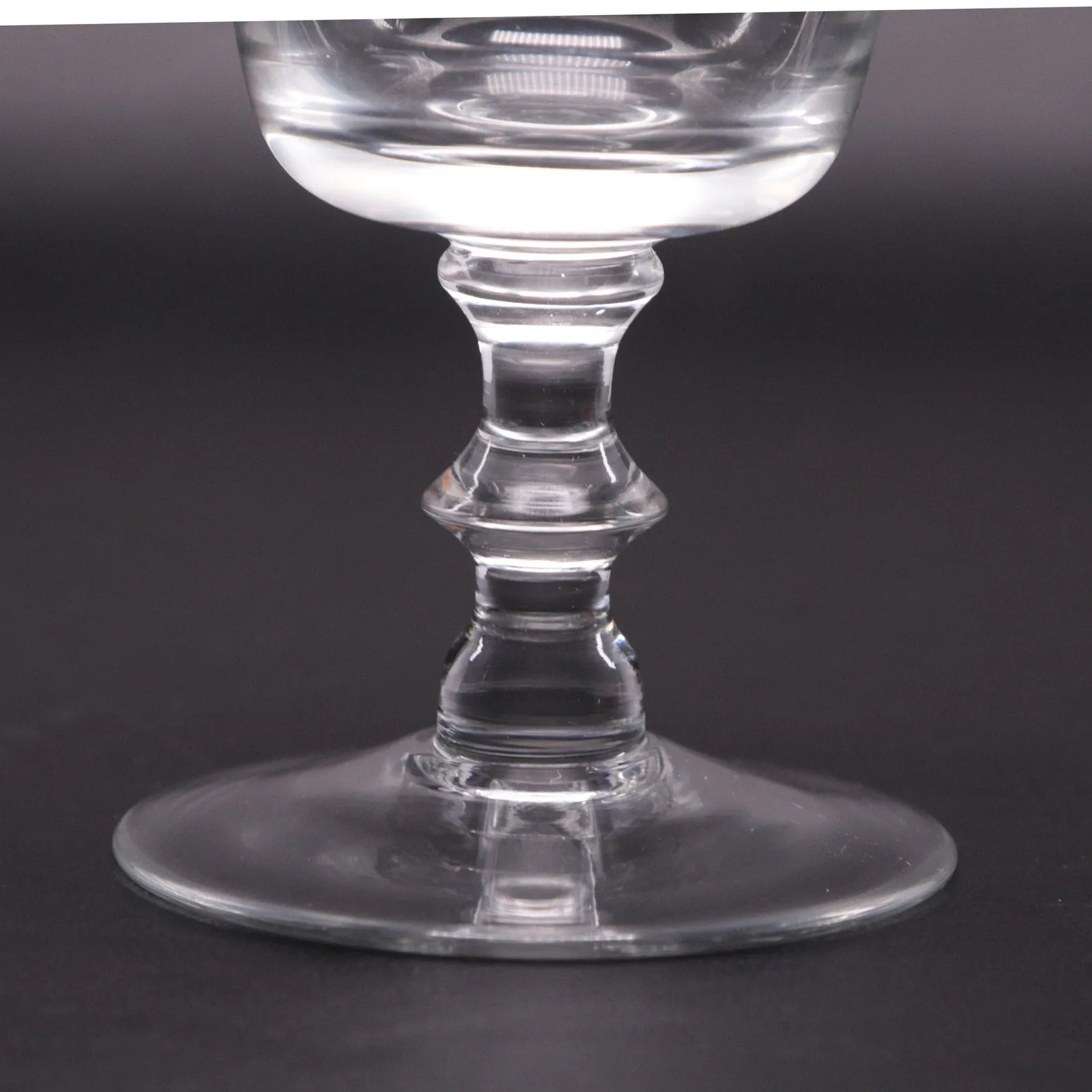 Price PCZ1 Etched Polish Crystal 5 3/4" Water Goblet Glass Conical Bowl Vintage