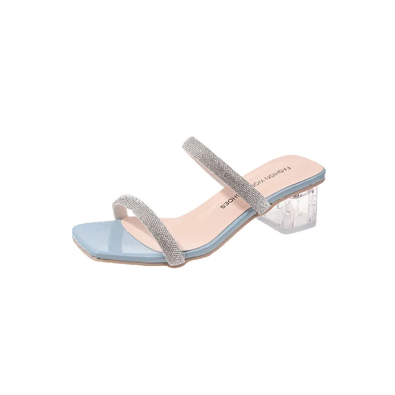 Rhinestone High Heels Sandals