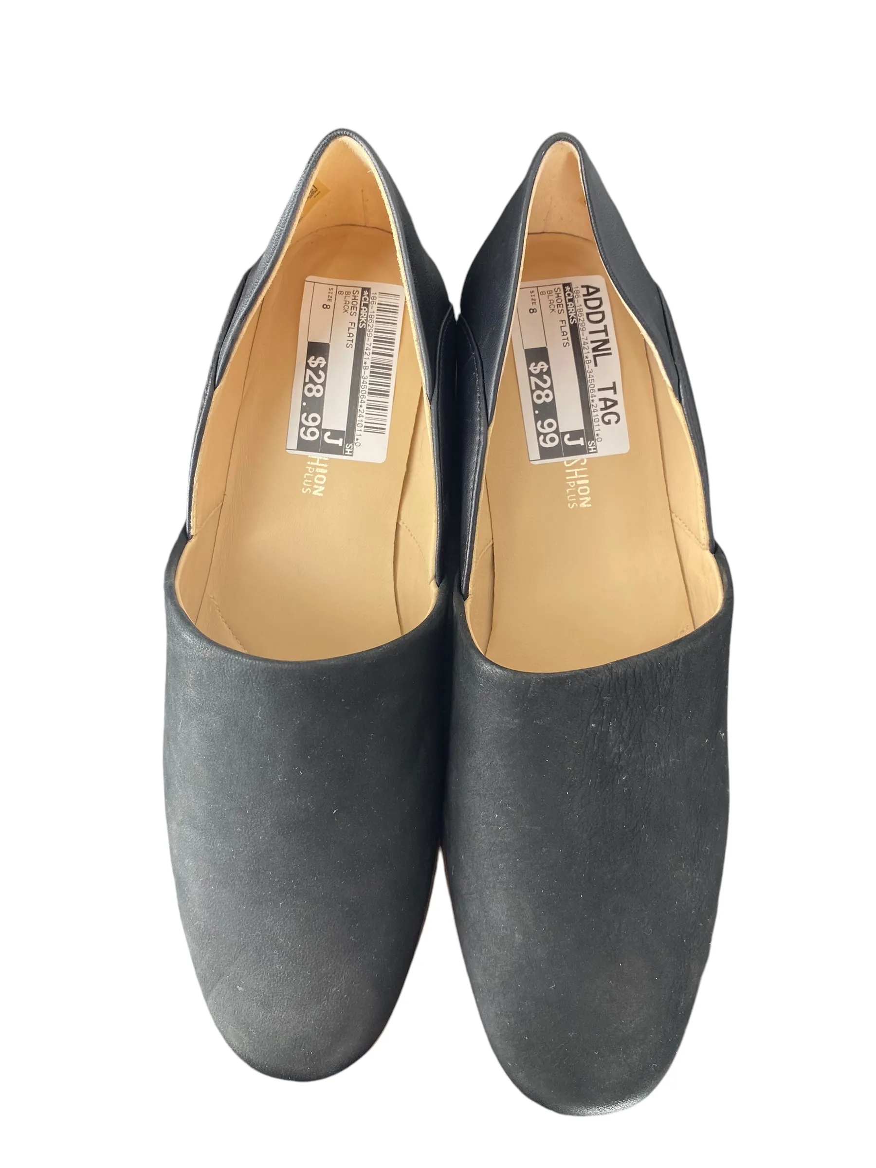 Shoes Flats By Clarks In Black, Size: 8