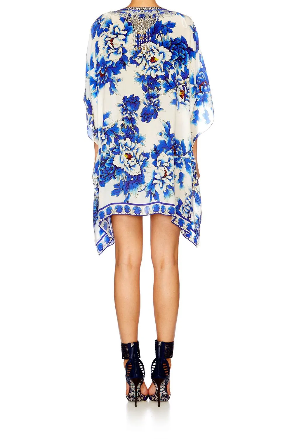 SHORT LACE UP KAFTAN RING OF ROSES