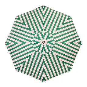 The Resort Market Umbrella - Octagon - Canopy 10' - Bistro Green Stripe