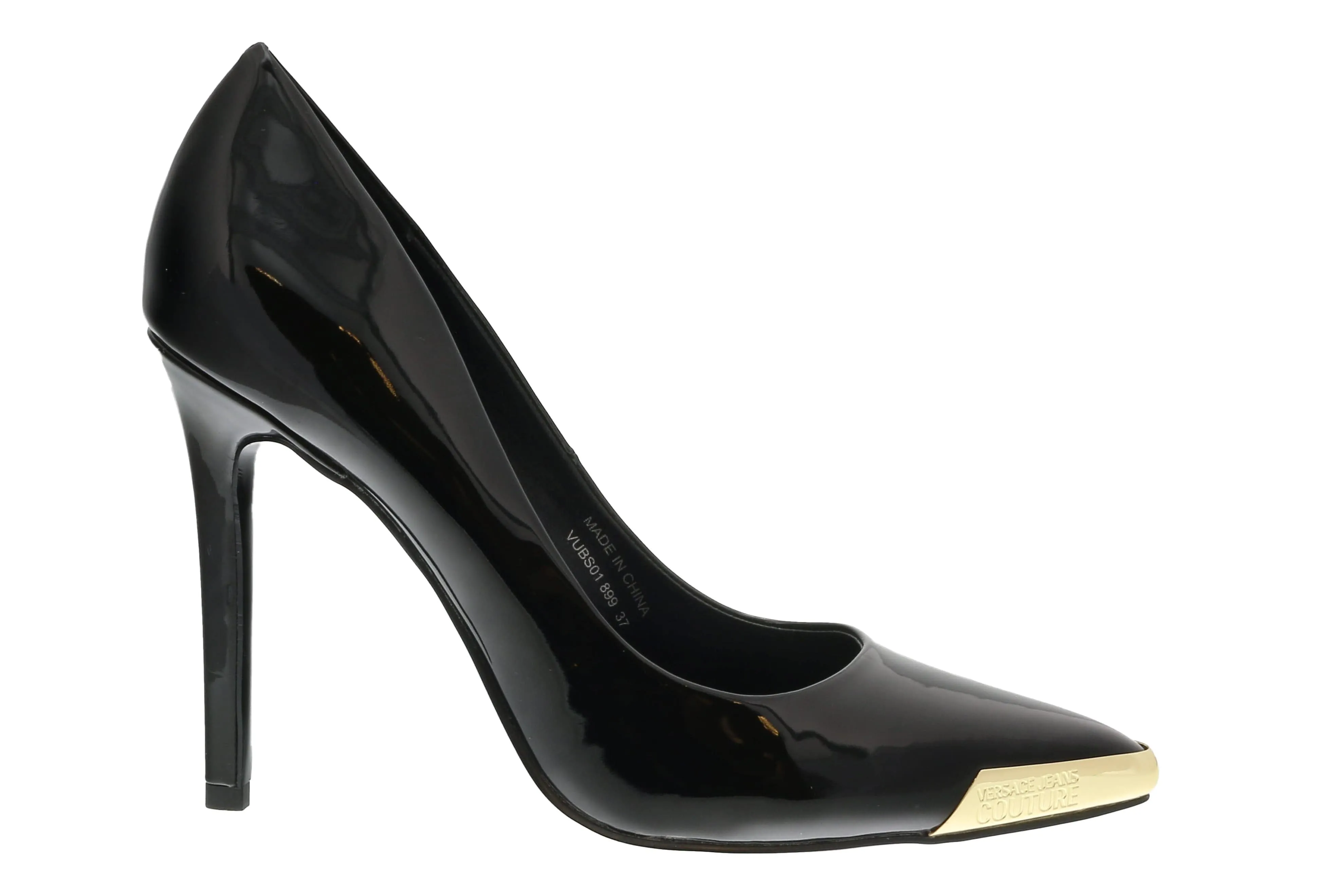 Versace Jeans Couture Black  Christy Patent Stiletto Pumps-