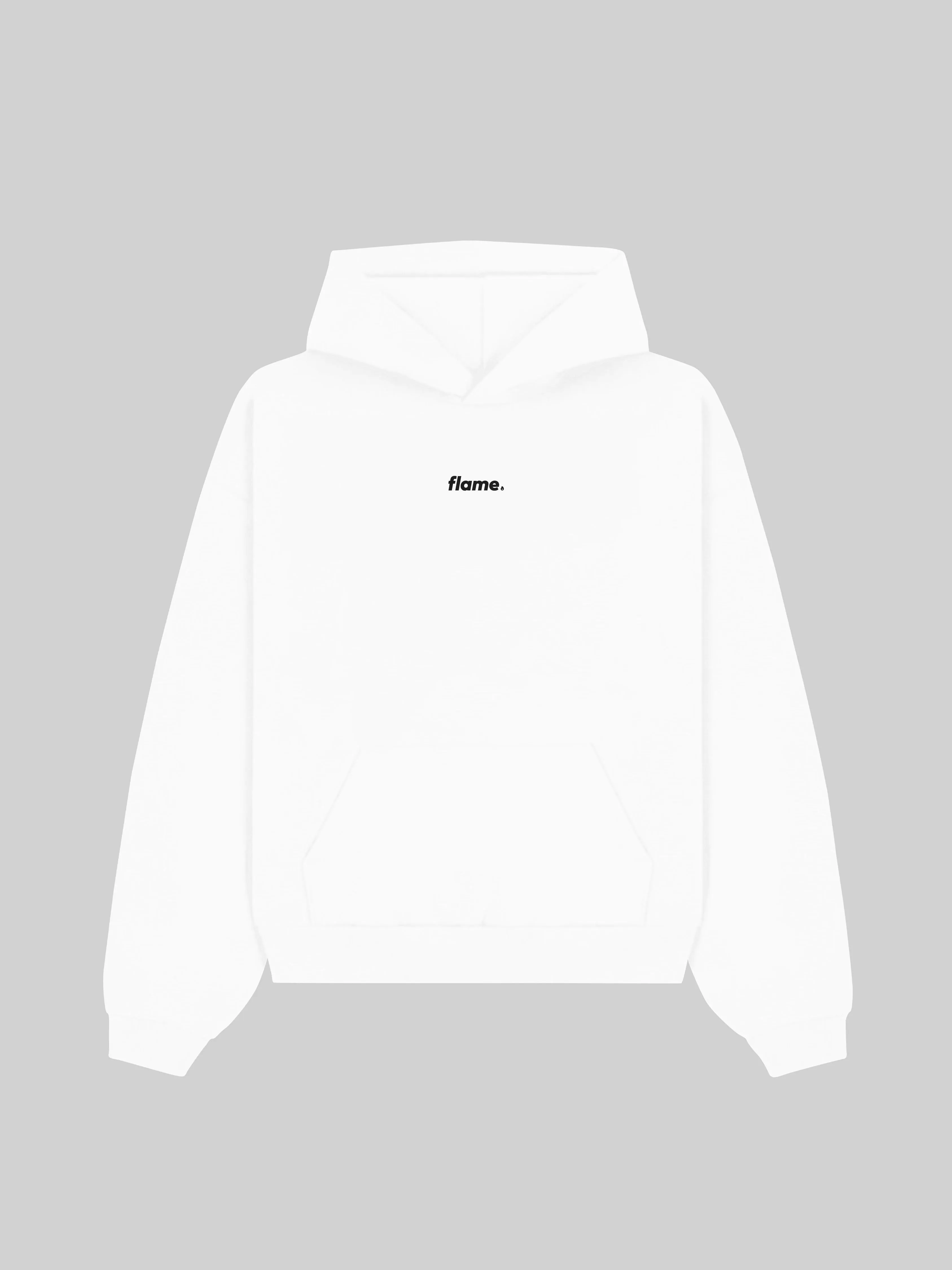 White Oversized Hoodie - Minimal