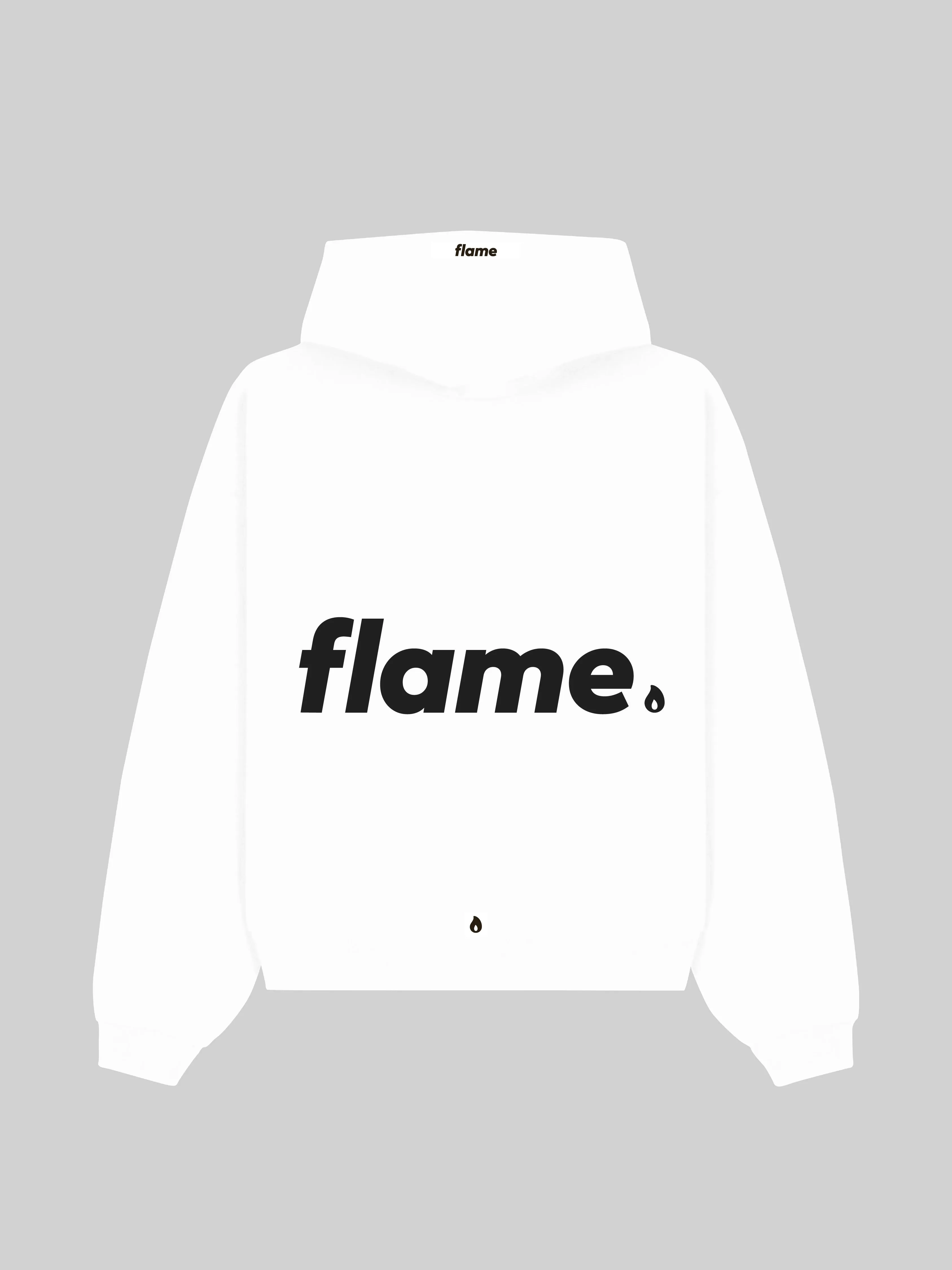White Oversized Hoodie - Minimal