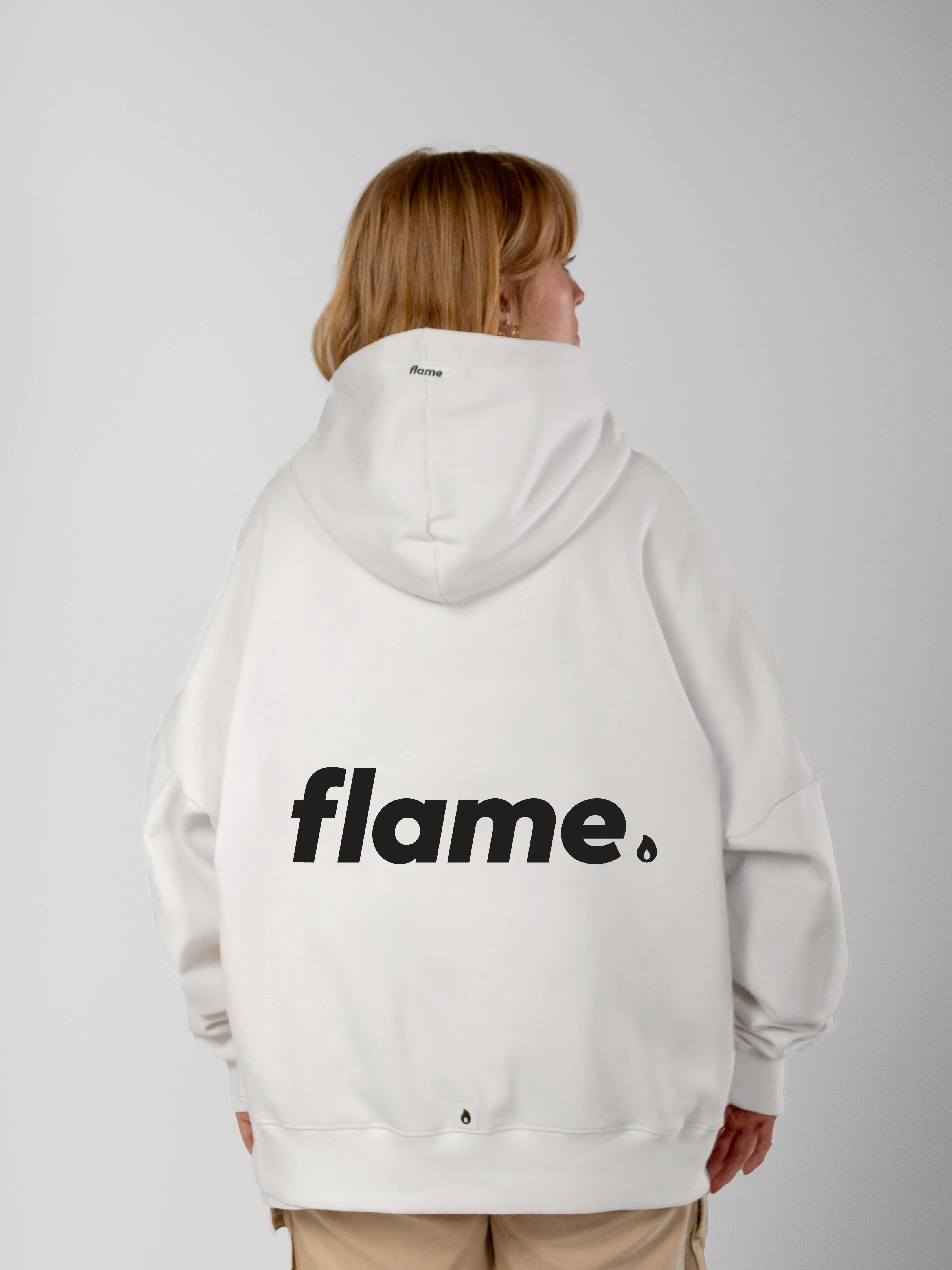 White Oversized Hoodie - Minimal