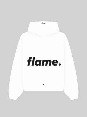 White Oversized Hoodie - Minimal