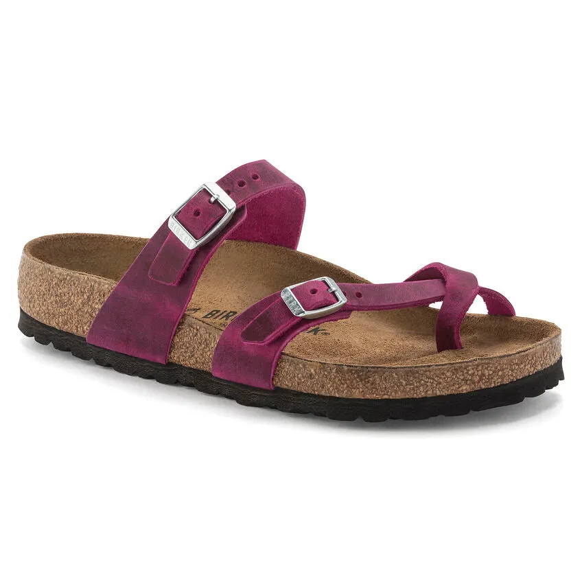Women's Birkenstock Mayari Oiled Leather 1024034 Color:  Festival Fuchsia